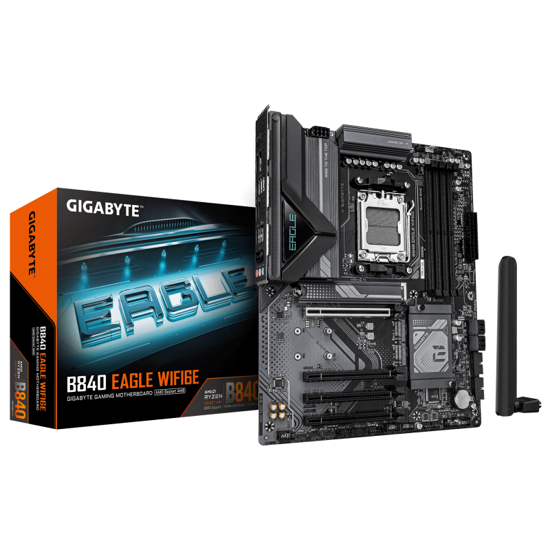 Placa de baza Gigabyte B840M EAGLE WIFI6E, Socket AM5, DDR5, Micro-ATX