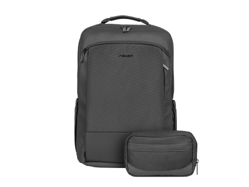 Rucsac laptop Natec Kudu Plus, compatibilitate dimensiune laptop 15.6", 2 compartimente, capacitate 16L, material Polyester 1680D, negru