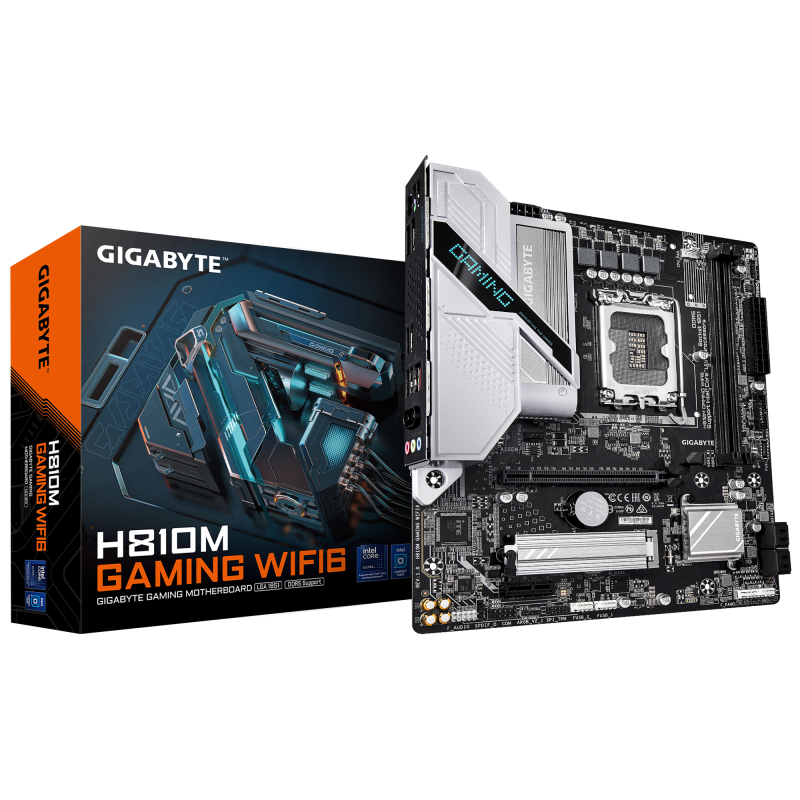 Placa de baza Gigabyte H810M GAMING WIFI6, LGA 1851, DDR5, Micro-ATX