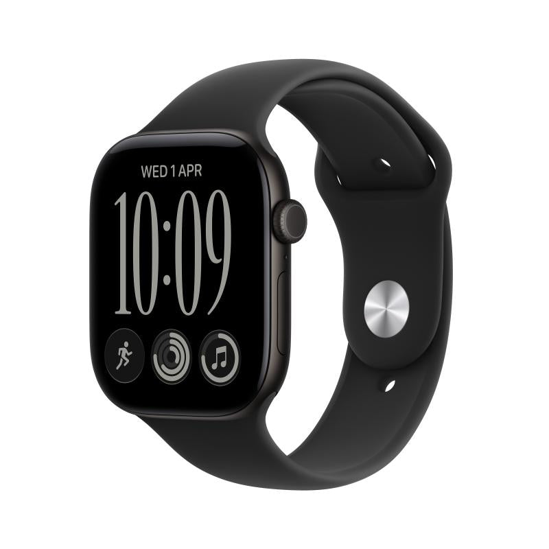 Apple Watch Series 12 GPS + Cellular 46mm Black Aluminium Case with Black Sport Band - S/M