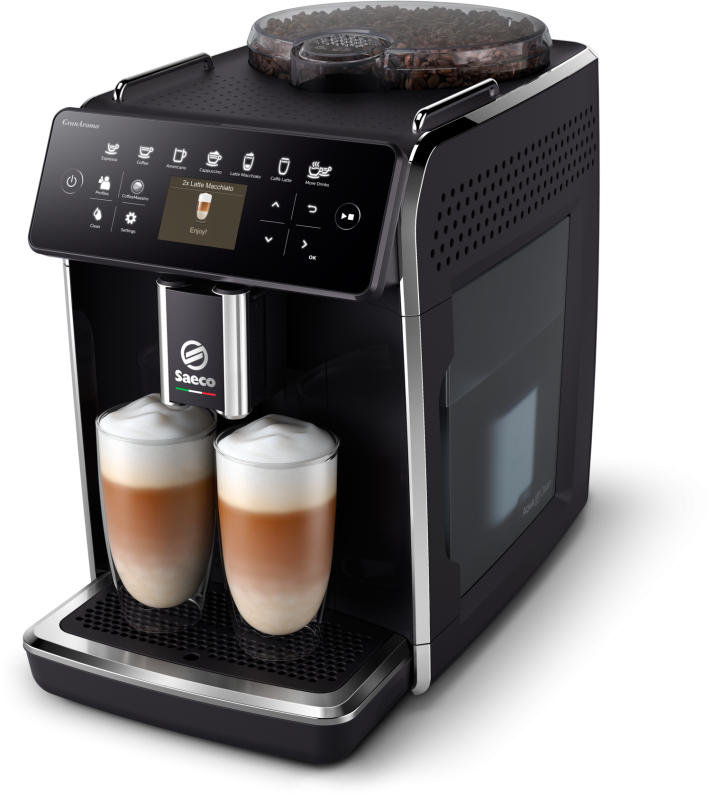 Espressor automat Philips Saeco GranAroma SM6480/00, 1500W, 15bar, 1.8l, Spumare automata, 14 bauturi, 3 presetari de gust, Argintiu/Negru