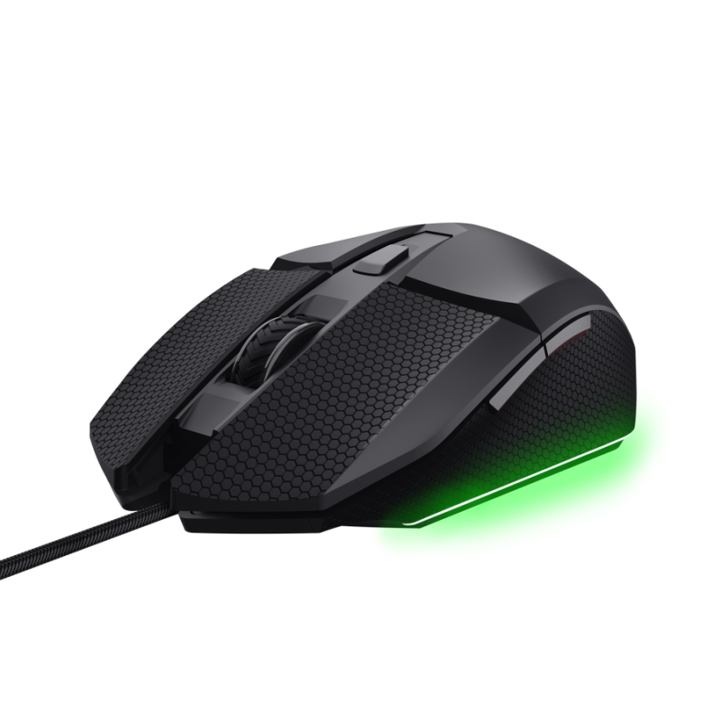 Mouse cu fir Trust GXT 121 Felox+, interfata USB-A, rezoluti 10000 DPI, iluminare, negru