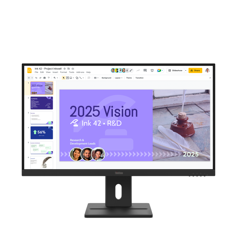 Monitor Commercial Lenovo ThinkVision E27Q-40, 27", 2560 x 1440 pixeli, Black, 3 ani garantie