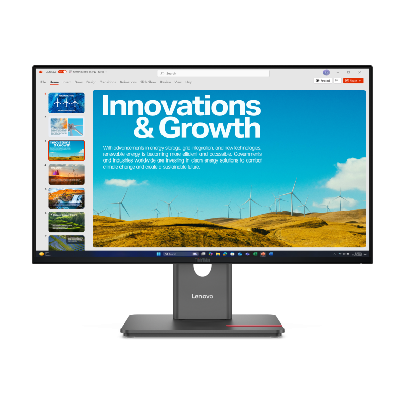 Monitor Consumer Lenovo ThinkVision P24QD-40, 23.8", 2560 x 1440 pixeli, Black, 2 ani Garantie