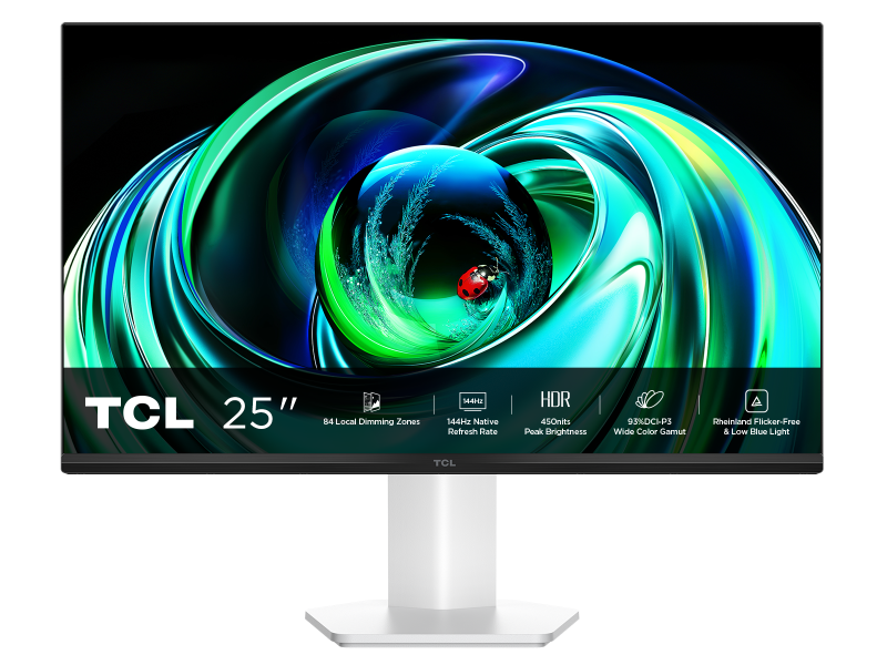 Monitor Gaming QD-Mini LED TCL 25G54, 24.5", Full HD (1920x1080), 144Hz, 5ms, HDR450, HDMI, VGA, Jack