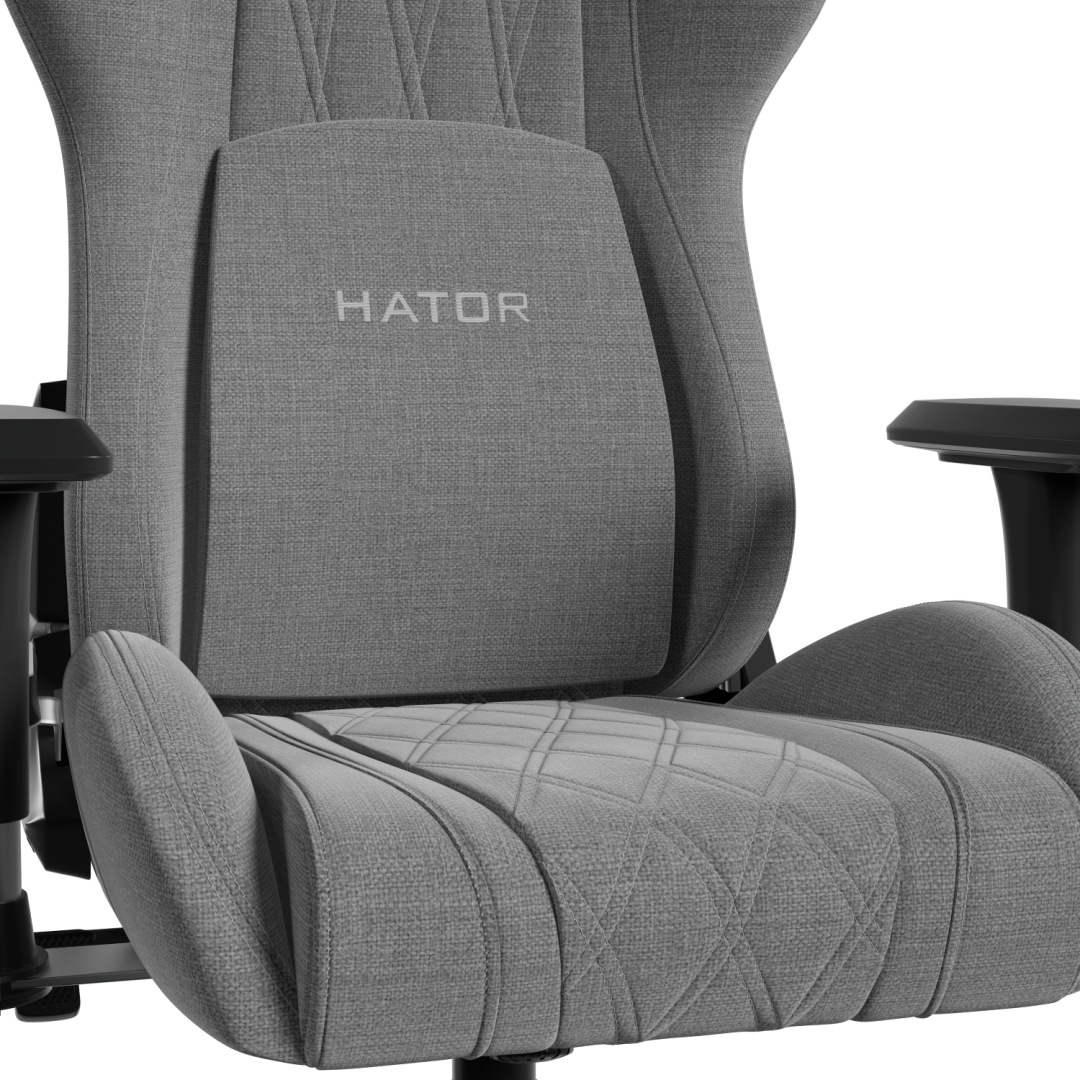 Scaun Gaming Hator Darkside 3M Fabric, pana in 120 kg, Gri
