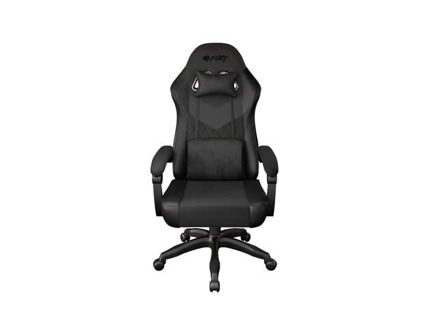 Scaun gaming FURY SHINAI S2, material piele ecologica+fabric, reglabil pe inaltime, greutate maxima suportata 120 kg, inaltime scaun reglabil 42 - 49 cm, spatar ajustabil 135°, dimensiuni roti 51mm, echipat cu piston cu gaz clasa 3, negru