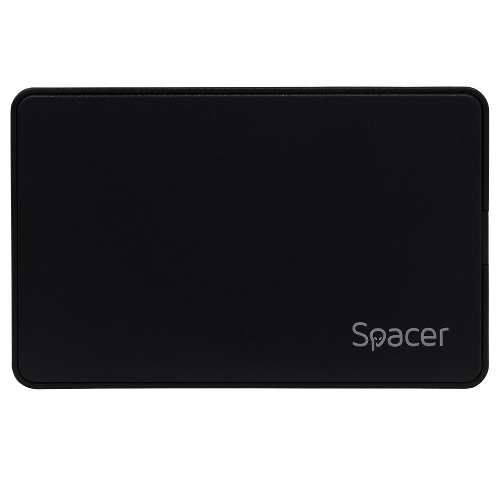 Rack extern HDD/SSD 2.5" Spacer USB-C 3.1 negru