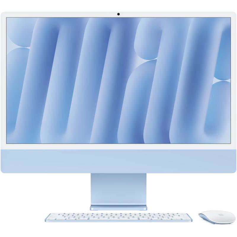 Apple iMAC 24" Retina 4.5k/ Apple M4 (CPU 8-core, GPU 8-core, Neural Engine 16-core)/16GB/512GB - Blue - INT KB (2024) - CTO From MWUF3RO/A