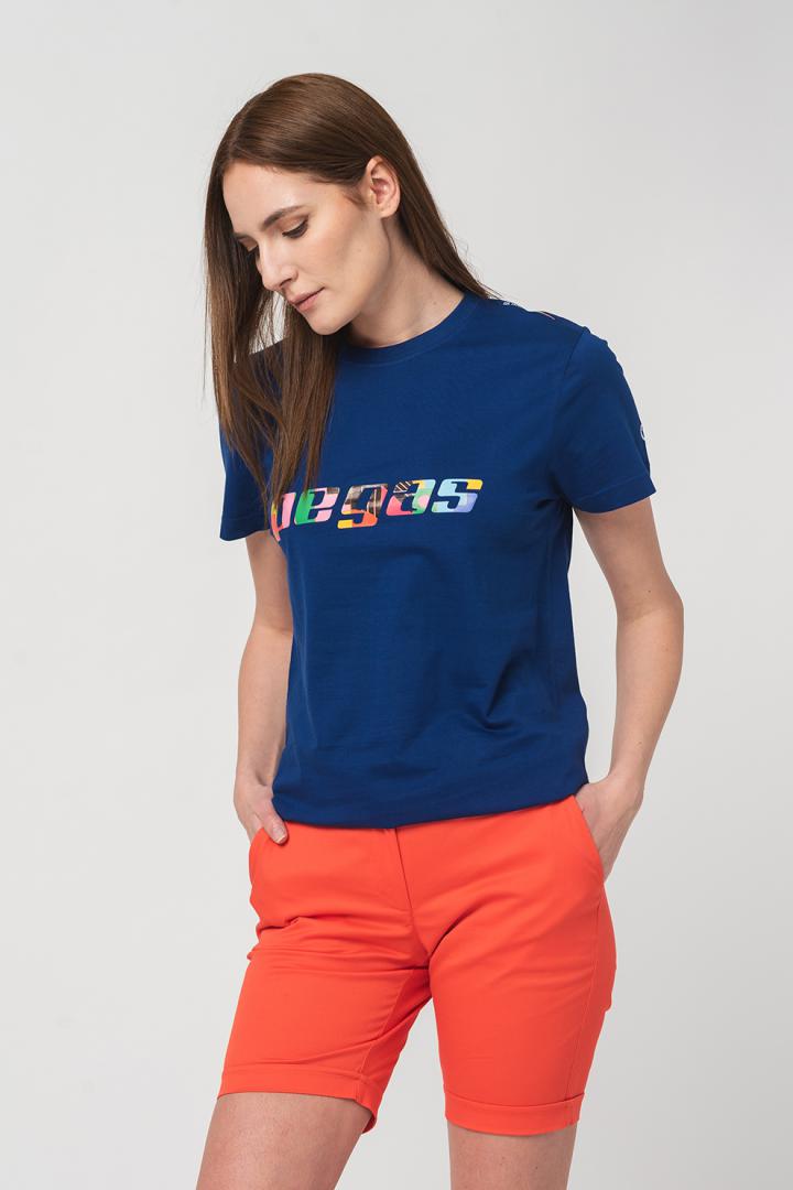 TRICOU LOGO MULTICOLOR FEMEI ROYAL BLUE-XS