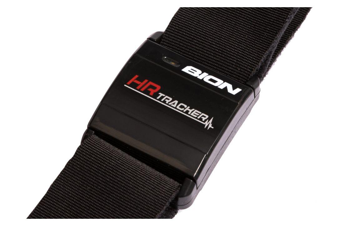 Bratara smart Bion cu senzor de ritm cardiac, tehnologie ANT+ si BLE 4.0, compatibil smartphone/echipament fitness, indicator baterie. Contie: senzor, adaptor de incarcare, bratara din material textile, cablu micro USB, manual de instructiuni.