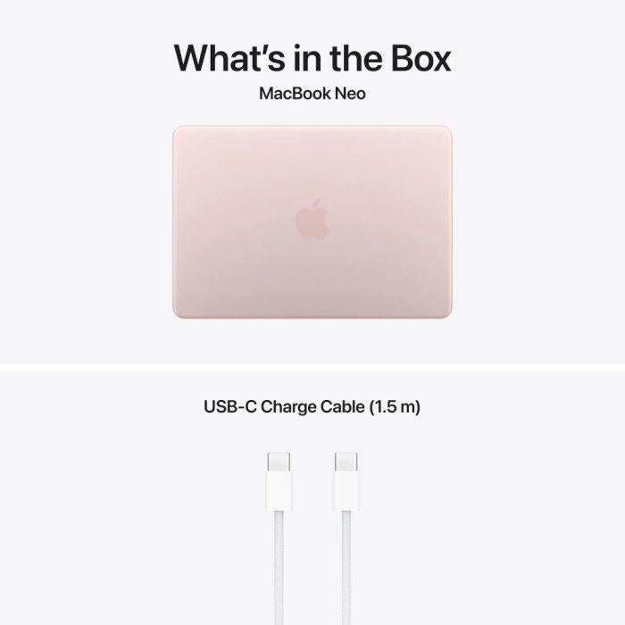 MacBook Neo 13" Retina/Apple A18 Pro (CPU 6-core, GPU 5-core, NeuralEngine16-core)/8GB/512GB - Touch ID - Blush - INT KB (No Adapter) - 2026