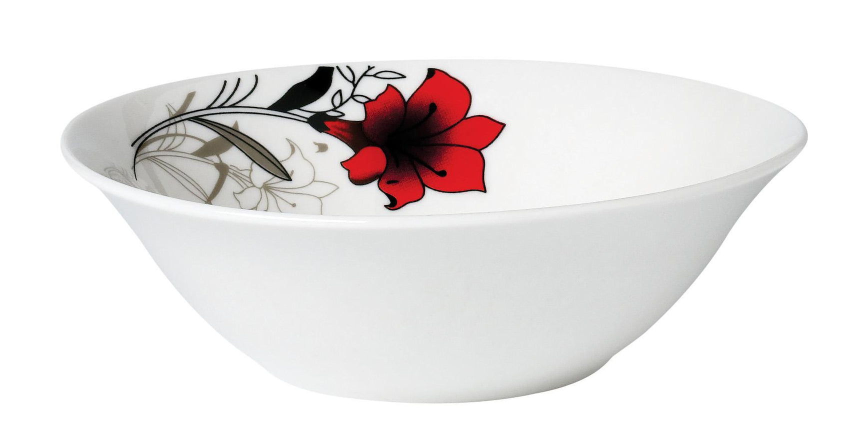 BOL PORTELAN 15 CM, RED FLOWERS,VANORA HOME