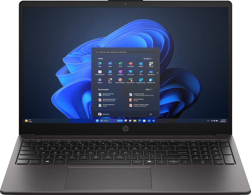 Notebook SMB HP 250R G10, cu procesor Intel Core 3 100U, 15.6'' TN, 8 GB DDR4, 512 GB SSD, Intel UHD Graphics, Fr OS