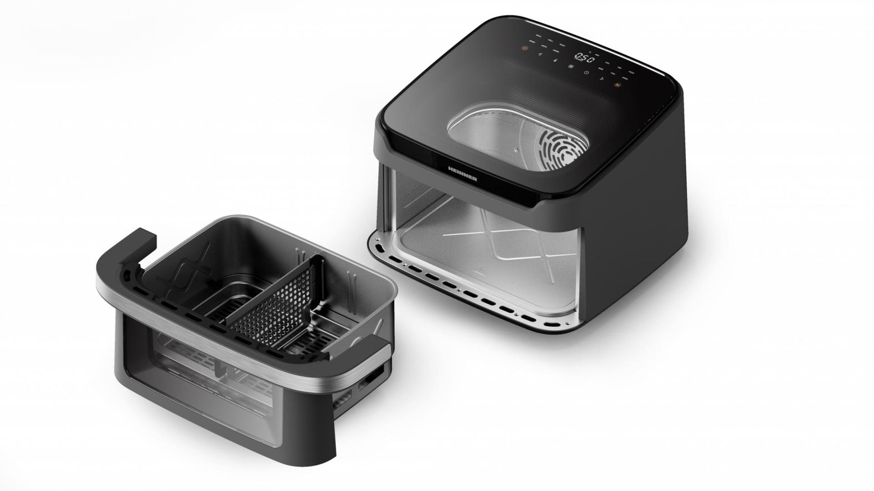 FRITEUZA DUBLA CU AER CALD HEINNER AirBake Revolution HAF-C10DB22GREY