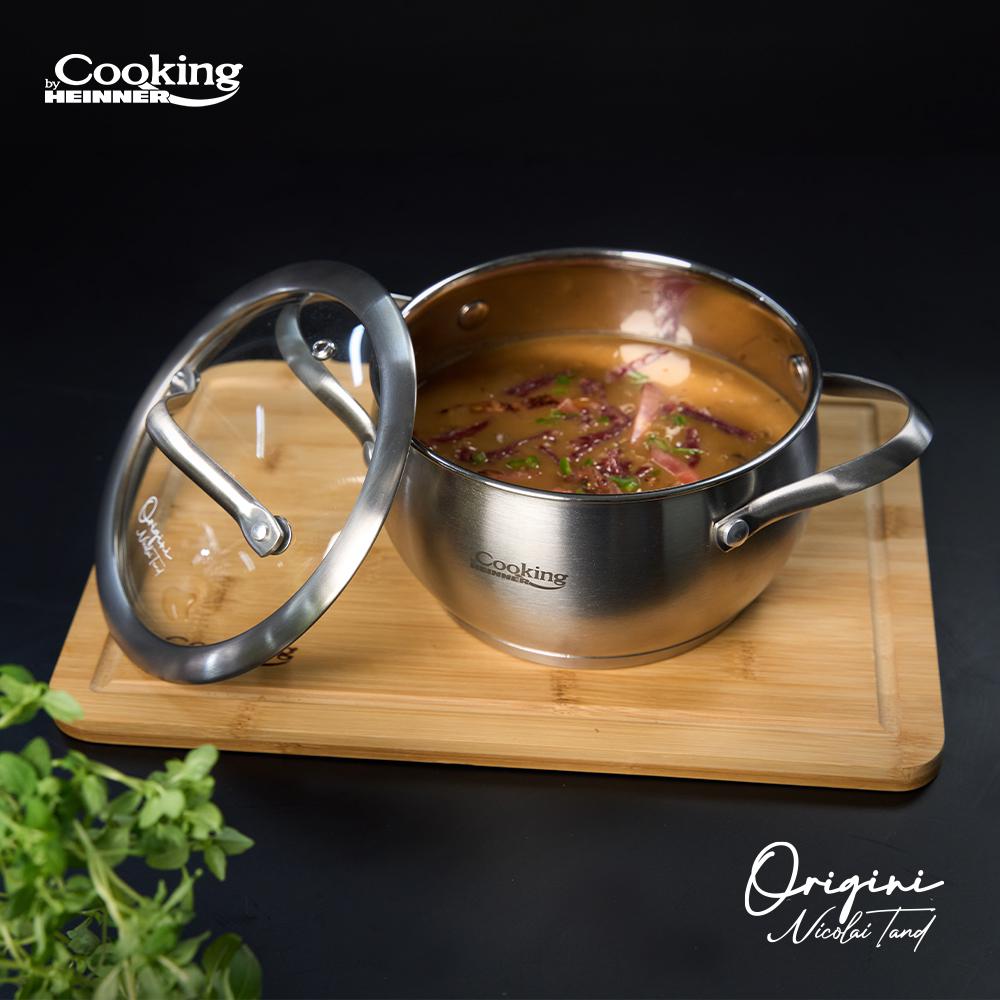 SEMIOALA INOX+CAPAC 18X10 CM, 2.5L, NICOLAI TAND, ORIGINI, COOKING BY HEINNER