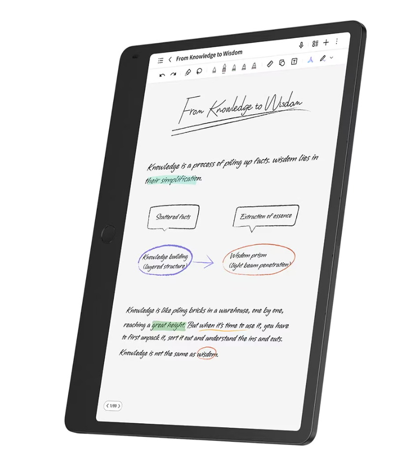 Tableta TCL NOTE A1 NXTPAPER, 11.5" Paper-Like, 256GB, WiFi, Aerolite Gray + Husa Flip + T-Pen