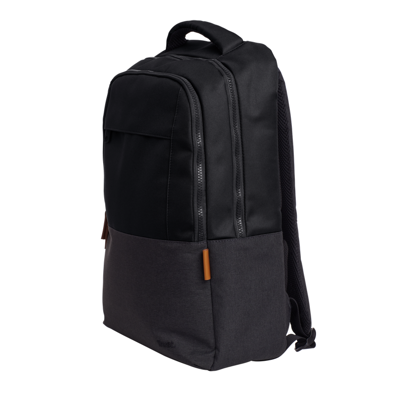 Rucsac laptop Trust Lisboa pentru laptop-uri cu diagonala de 16", material POM, RPET Polyester, RPET twill polyester, volum 23 L, negru