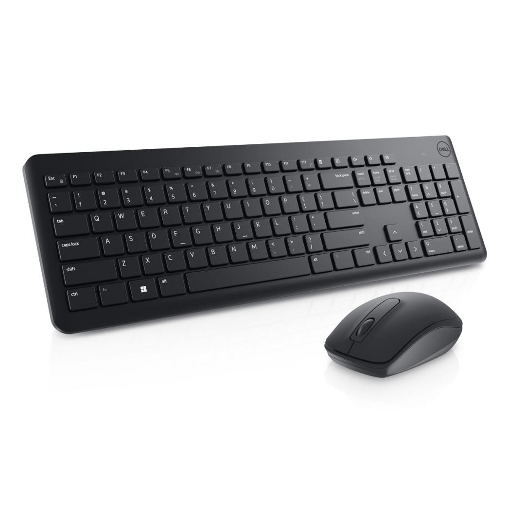 Kit Wireless tastatura si mouse Dell KM3322W, taste numerice, Negru