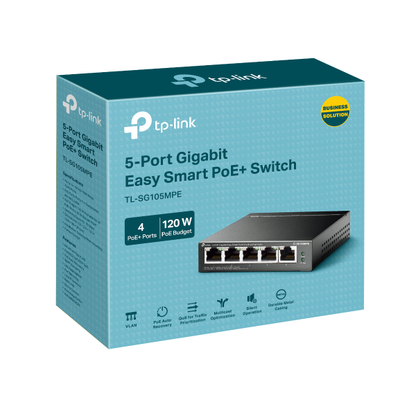 Switch TP-Link TL-SG105MPE, Gigabit, 5 porturi, PoE