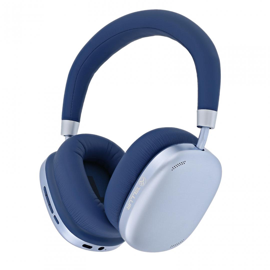 Casti Bluetooth Tellur Shade, frecventa difuzor 20Hz - 20KHz, timp de redare până la 50 de ore ANC OFF, până la 36 de ore ANC ON, albastru