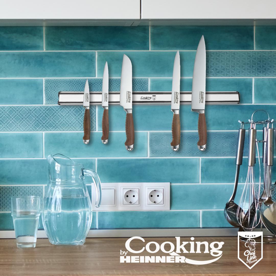 SUPORT MAGNETIC PENTRU CUTITE 61.5X4.5X1.9CM, ALUMINIU, CHEF LINE, COOKING BY HEINNER