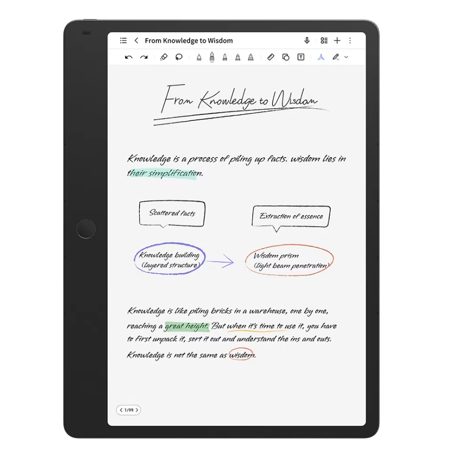 Tableta TCL NOTE A1 NXTPAPER, 11.5" Paper-Like, 256GB, WiFi, Aerolite Gray + Husa Flip + T-Pen