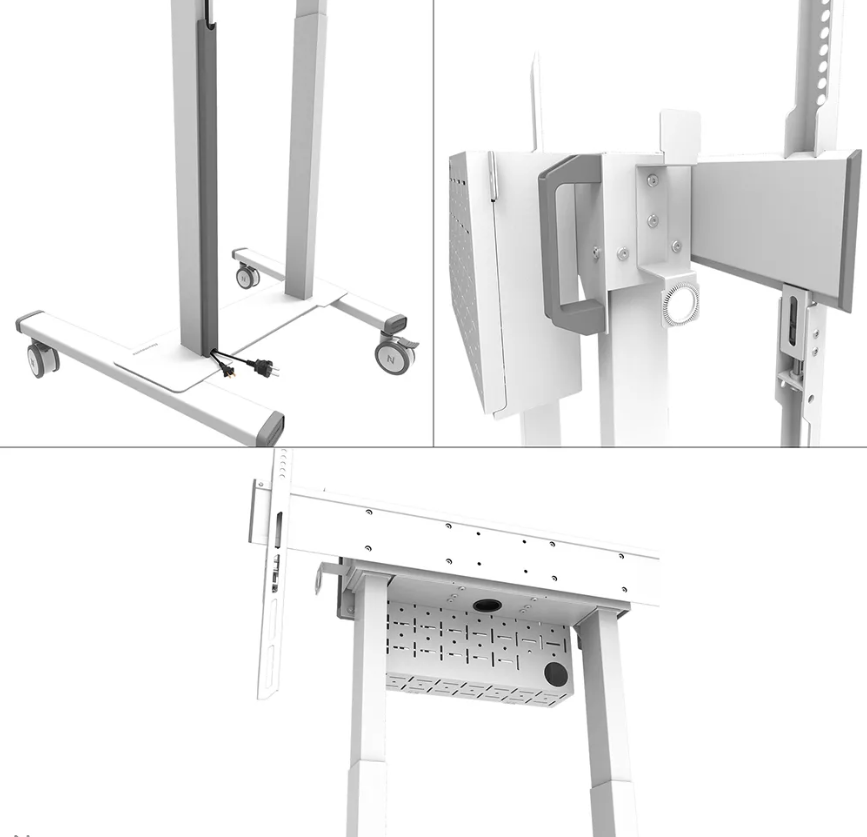 Stand mobil motorizat Neomounts by Newstar, 37"-100", 110 kg, VESA 800x600, alb