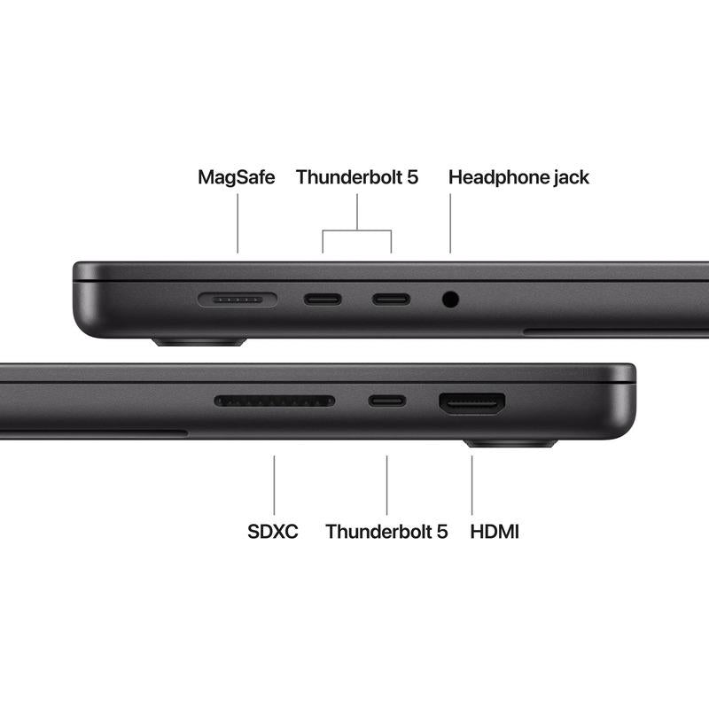 MacBook Pro 16.2"/Apple M5 Max (CPU 18-core, GPU 40-core, Neural Engine 16-core)/128GB/2TB - Space Black - INT KB (Nano Texture Display, No Adapter) - 2026 (CTO from MGEE4RO/A)