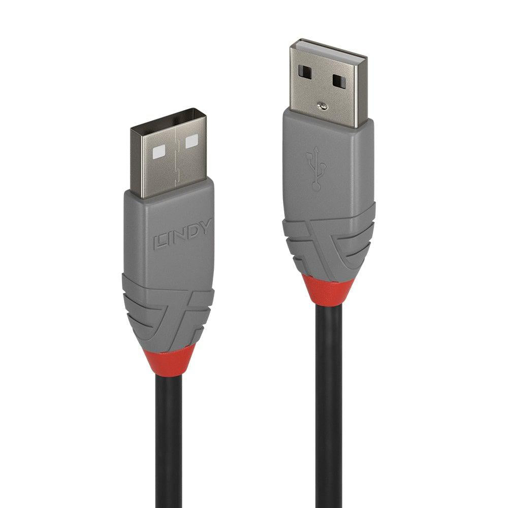 Cablu transfer date Lindy LY-36694, USB 2.0 Type A to A, 3m, Anthra Line