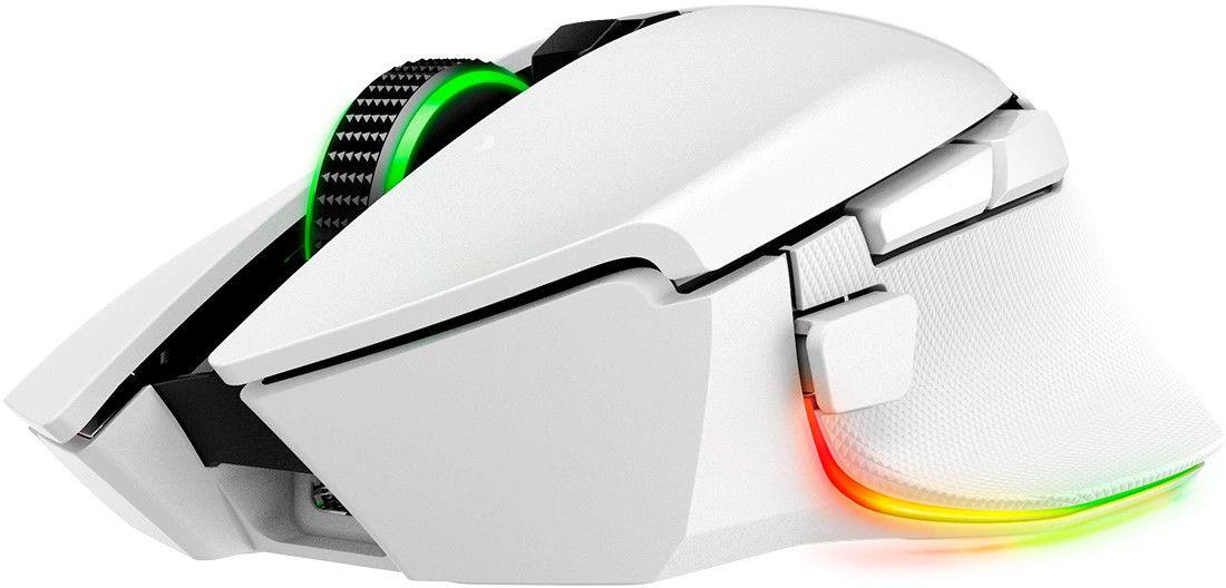 Razer Basilisk V3 Pro 35K, wireless, bluetooth, rezolutie maxima 35000 DPI, iluminare Razer Chroma™ RGB, senzor Focus Pro 35K Optical Sensor Gen-2, alb
