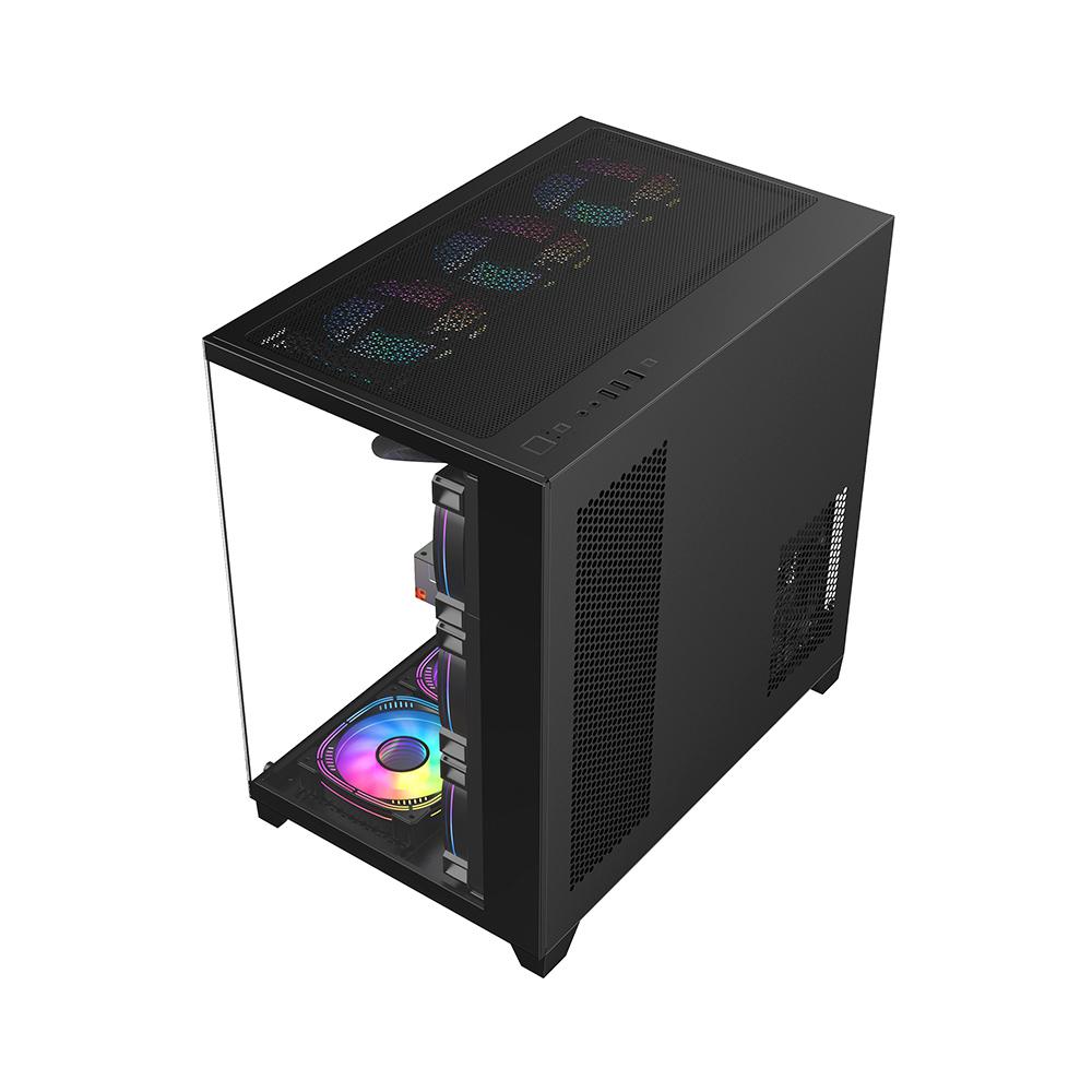 Carcasa 1STPLAYER Gaming MV8 Cube Tower NEGRU