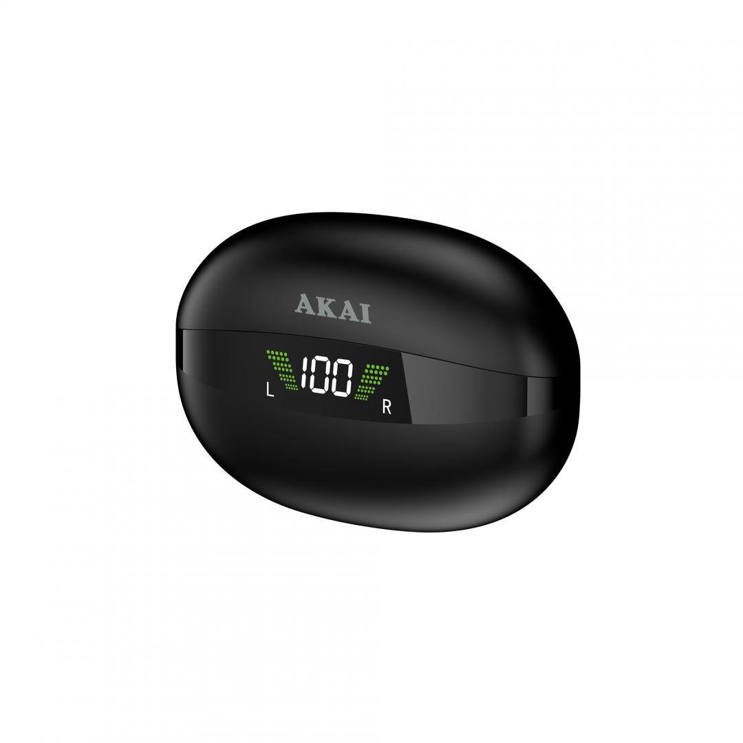 Casti Akai BTE-J350 wireless, bluetooth 5.3, putere intrare incarcare 5V 250mA, răspuns în frecvență: 20Hz ~ 20KHz, negru