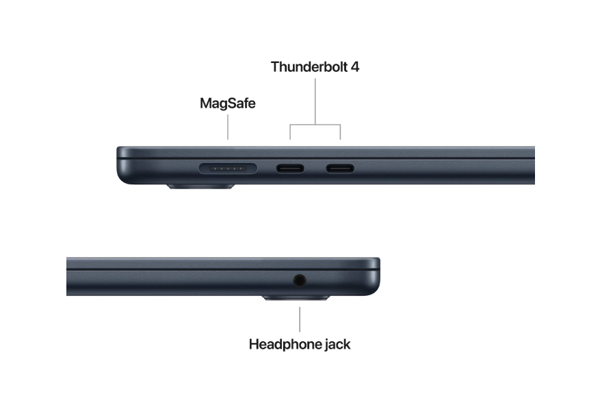 MacBook Air 15.3" Retina/Apple M4 (CPU 10-core, GPU 10-core, NeuralEngine 16-core)/16GB/256GB - Midnight - US English (2025) (CTO from MW1L3RO/A)