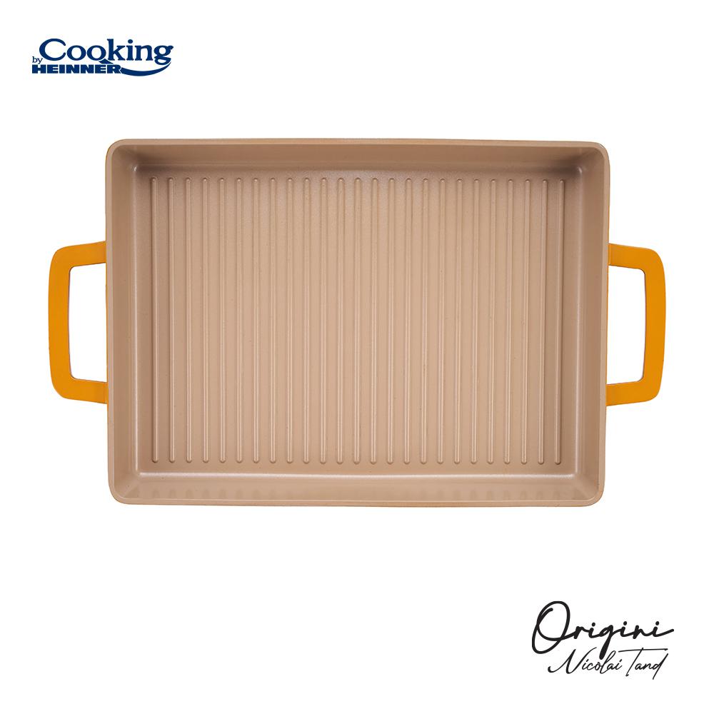 TAVA GRATAR ALUMINIU TURNAT 36 x 26.4 x 4 CM, NICOLAI TAND, ORIGINI, COOKING BY HEINNER