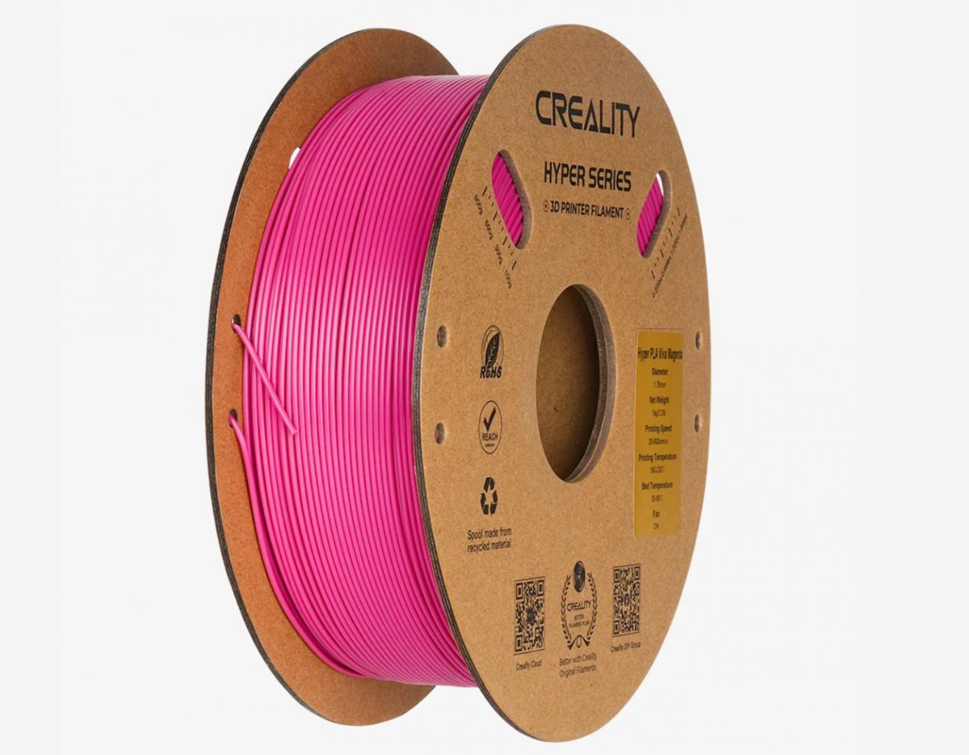 CREALITY 3D FILAMENT HYPER-PLA MAGENTA, 1 KG.Compatibil cu imprimante 3D cu tehnologie FDM.