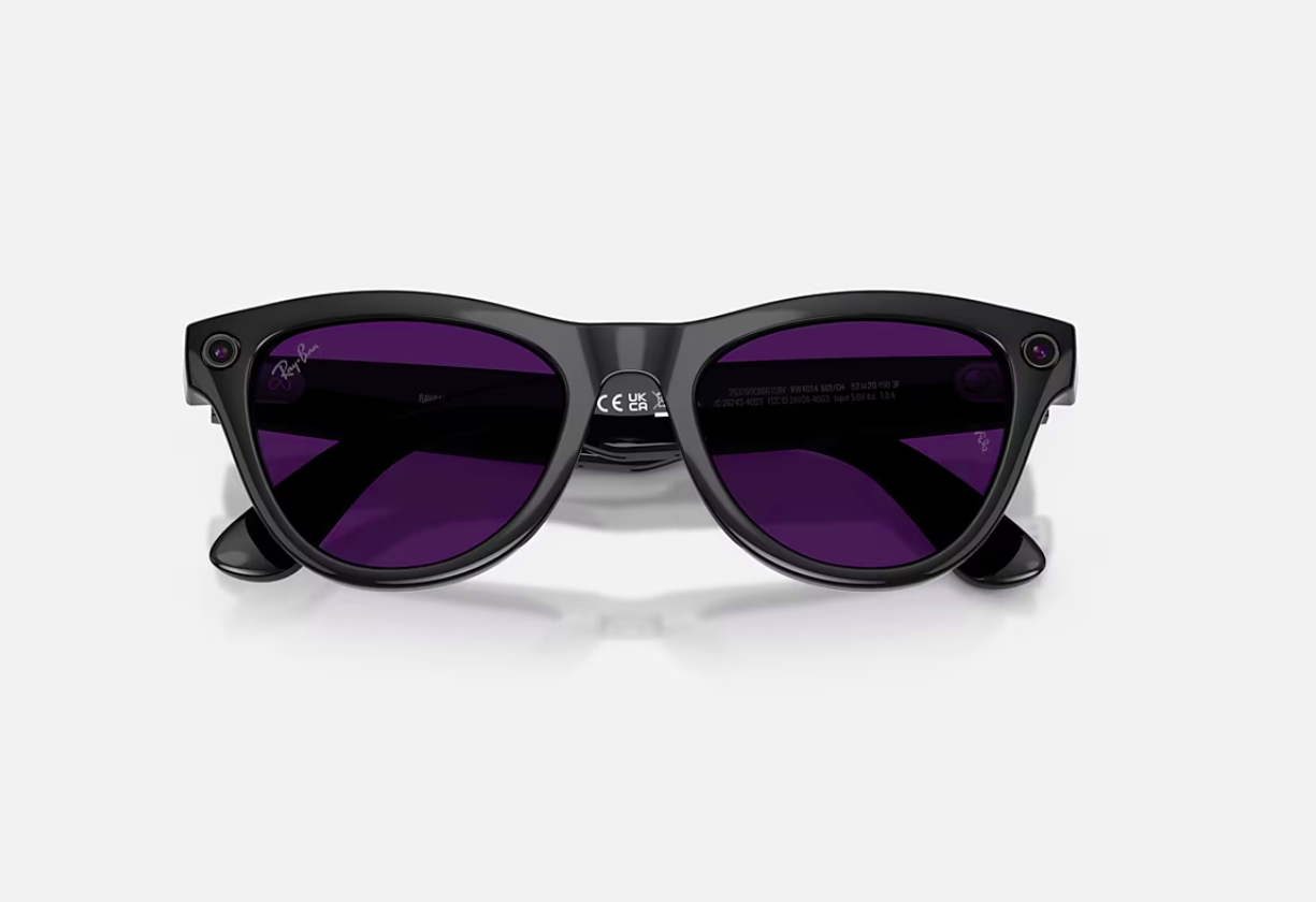 RayBan Meta SKYLER High Bridge Fit - Shinny Black - Amethyst Transitions® Gen2