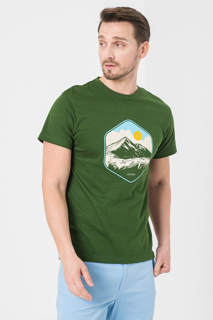 TRICOU CASUAL MOLDOVEANU BARBATI BOTTLE GREEN-M