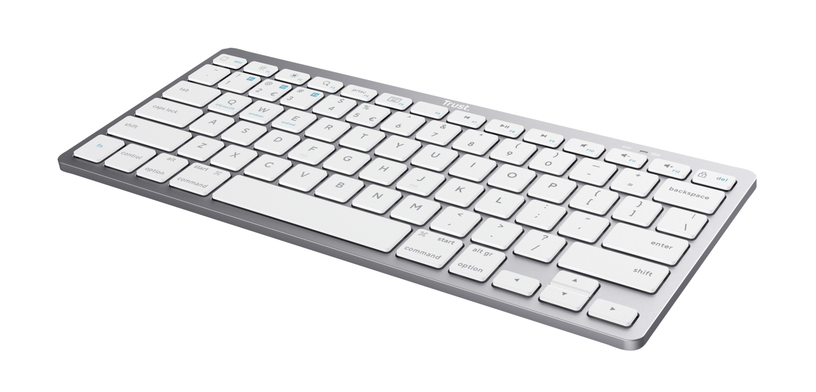 Tastatura Trust Wireless, numar taste 85, alb