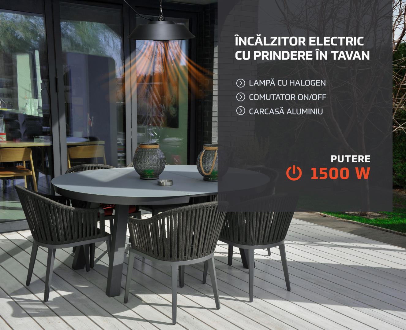HEINNER Incalzitor electric cu prindere de tavan 1500W