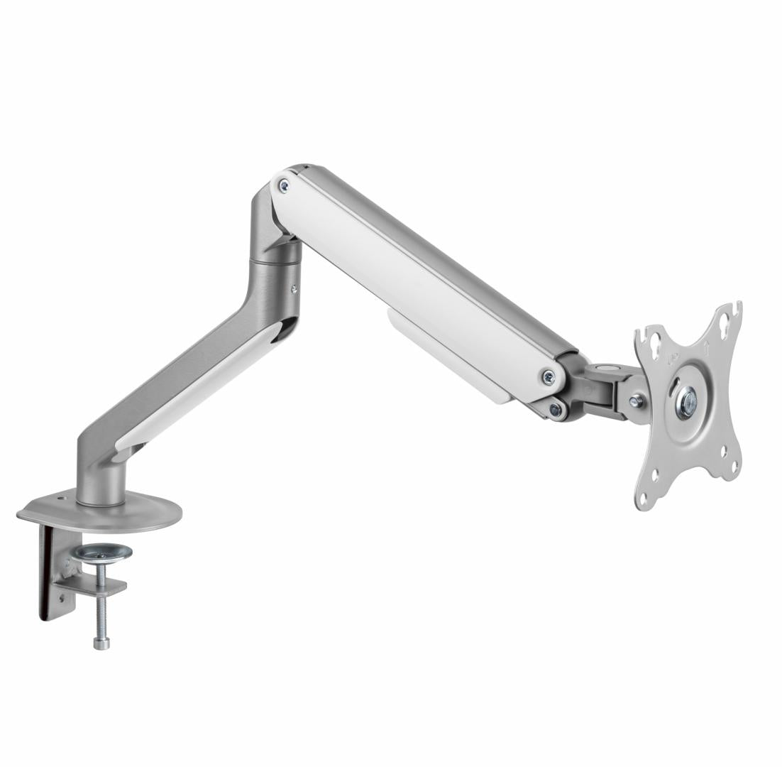 Suport monitor Serioux MM63-C012, compatibilitate dimensiune ecran 17"-32", greutate maximă suportata: (per ecran): 2~9kg, VESA: 75x75, 100x100, inclinare: +55°~-55°, pivotare: +90°~-90°, rotația ecranului: + 180°~-180°, instalare: clemă, grommet