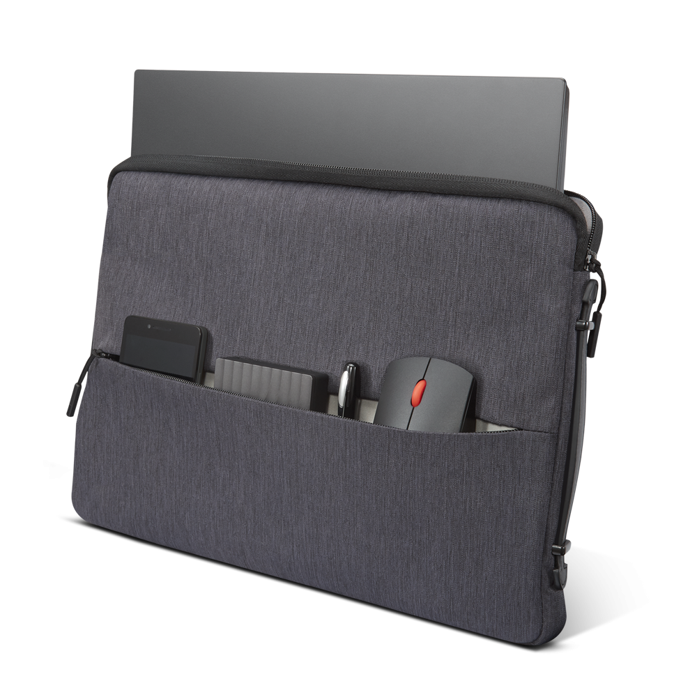 Husa laptop Lenovo Urban 15.6", Negru, Functii: Rezistent la apa, Interior captusit, Numar compartimente interioare: 1, Tip inchidere: Fermoar, Material: Poliester, Dimendiuni (Lungime x Inaltime x Adancime): 395mm x 28mm x 270mm, Greutate: 288g