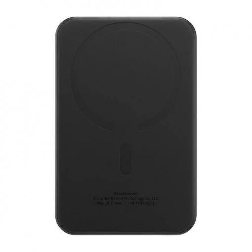 Baterie externa Baseus Magnetic Mini Wireless, 5000mAh, max 20W pe cablu, 1 x USB Type-C output/input, incarcare wireless 15W, include cablu USB Type-C la USB Type-C 30cm, negru