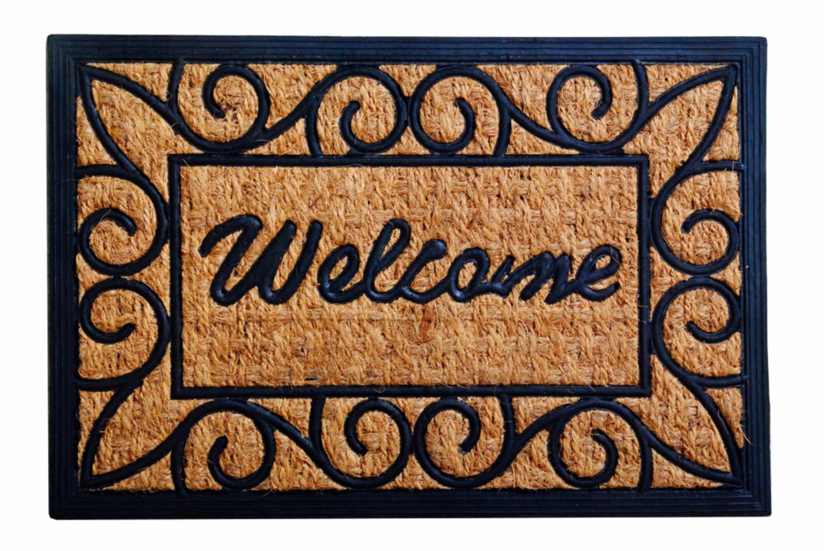 COVORAS INTRARE ANTIDERAPANT 60X40 CM,CAUCIUC+NUCA COCOS,VANORA HOME(mix 5 modele,10 bucati/bax, 2 bucati/model)
