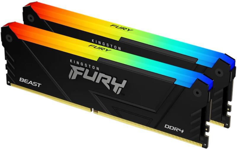 Memorie RAM Kingston FURY Beast RGB 32GB DDR4 3600MHz CL18 Dual Channel Kit
