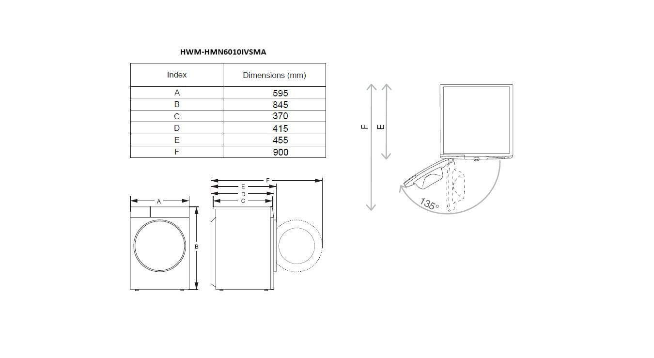 MASINA DE SPALAT RUFE SLIM HEINNER HWM-HMN6010IVSMA