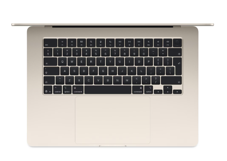 MacBook Air 15.3" Retina/Apple M4 (CPU 10- core, GPU 10- core, Neural Engine 16- core)/16GB/256GB - starlight - INT KB (2025)