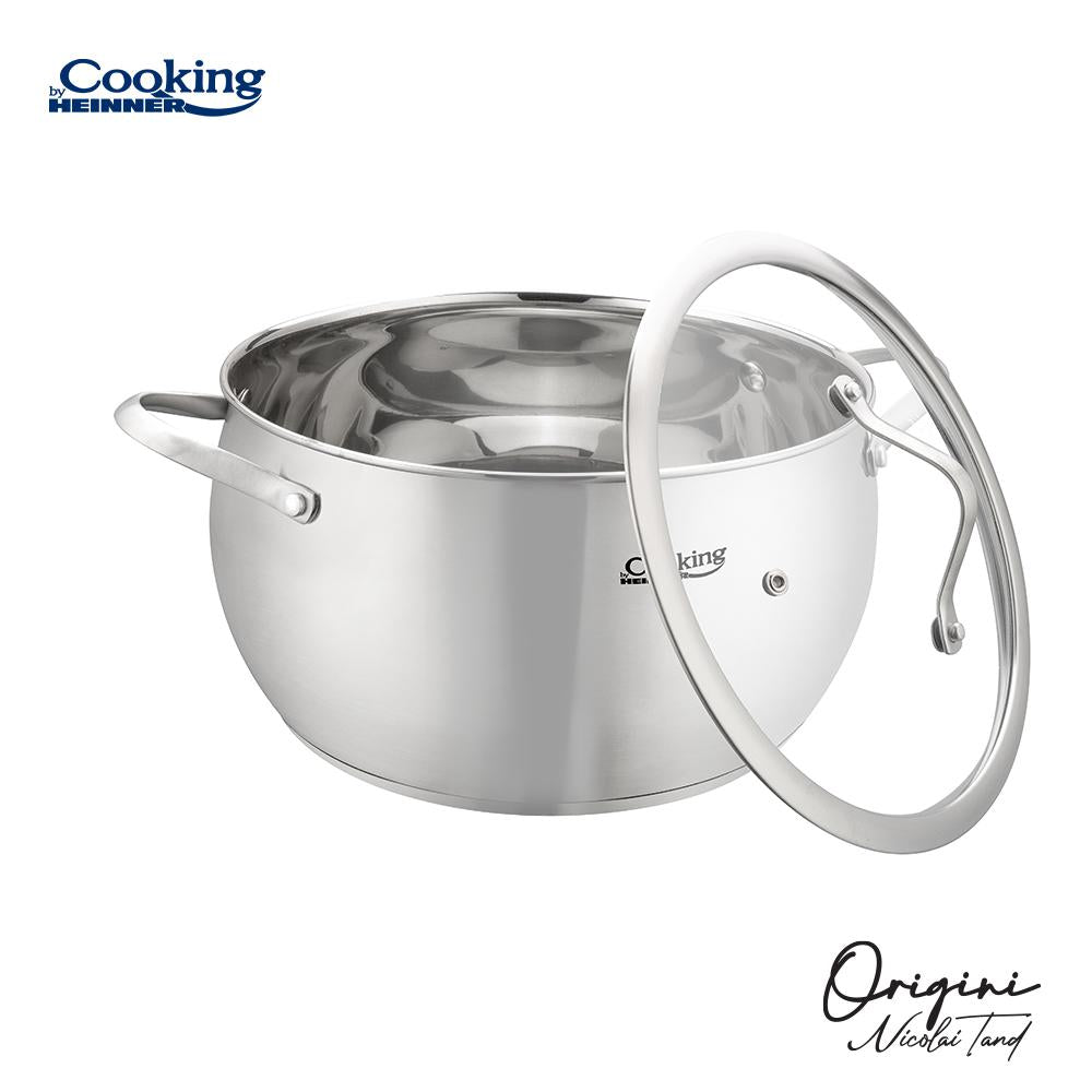 SEMIOALA INOX+CAPAC 24X13.5 CM, 6L, NICOLAI TAND, ORIGINI, COOKING BY HEINNER