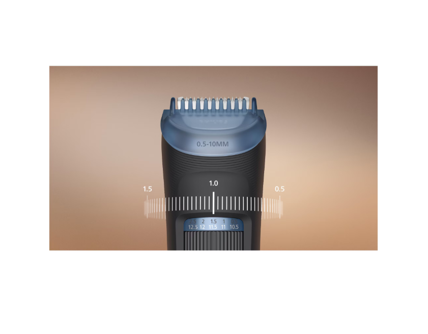 Aparat de tuns barba PHILIPS BT3660/15 cu lame integral metalice cu autoascutire, 40 de setari de lungime, 2 piepteni ajustabili pentru barba (0,5-20 mm), autonomie 80 min
