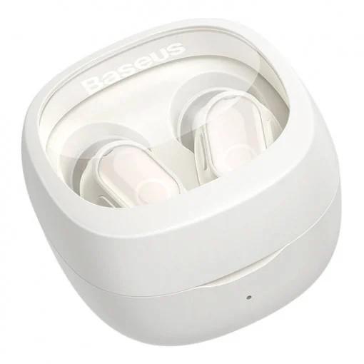 Casti Baseus Bowie WM02 TWS, wireless, bluetooth 5.3, microfon pe casca, crem